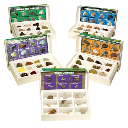 Educational Insights GeoSafari Complete Rock, Mineral, & Fossil Collections, 57 pcs 5210